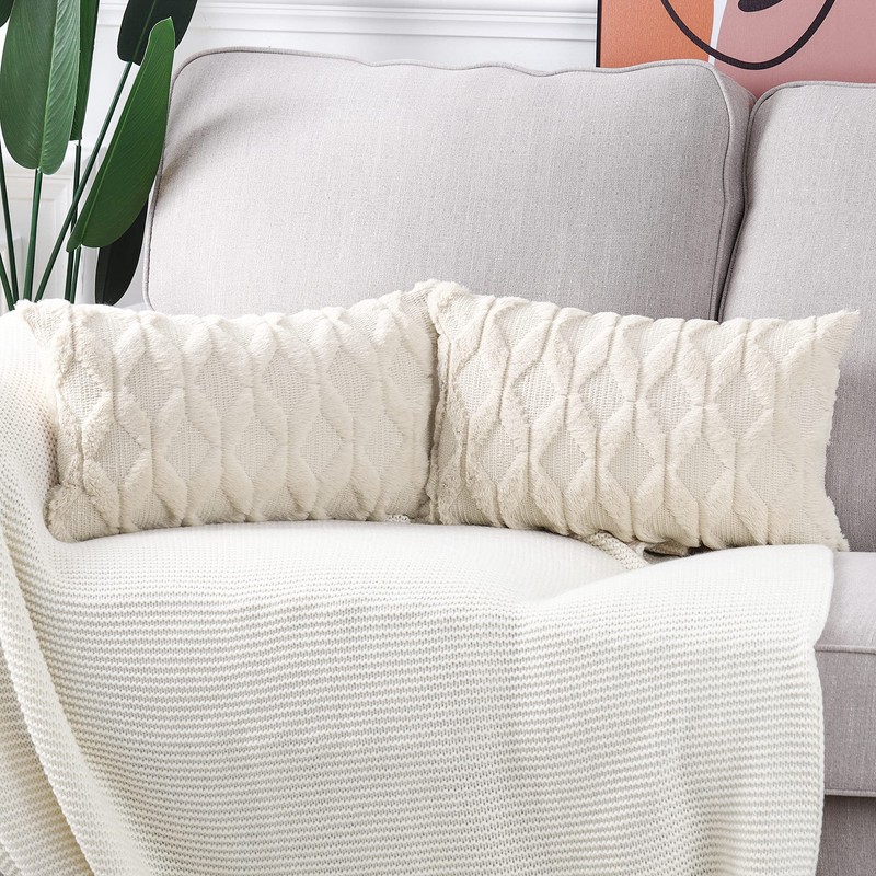 Madizz Soft Plush Short Wool Velvet Decorative Cushion Covers, Style,