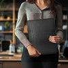 Leather Village Carbon Leather Portfolio Organizer-Professional Business Padfolio for Men