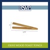 RSVP Olive Wood Toast Tongs