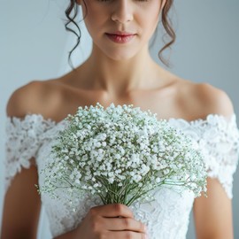 IMQing 20pcs Artificial White Gypsophila Bouquet Babys Breath Flowers Bulk for Weedding Decoration, Real Touch Faux Flowers for Arrangement Party Home Decor (Baby's-Breath)