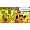 MAGNET This Is Fine Meme Magnet Decal Fridge Metal Magnet Window Vinyl 5"