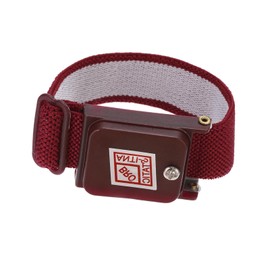sourcing map Anti Static Wrist Strap, ESD Antistatic Bracelet Adjustable Cordless with Spare Bracelet for Computer Electronics Repair Maroon Red