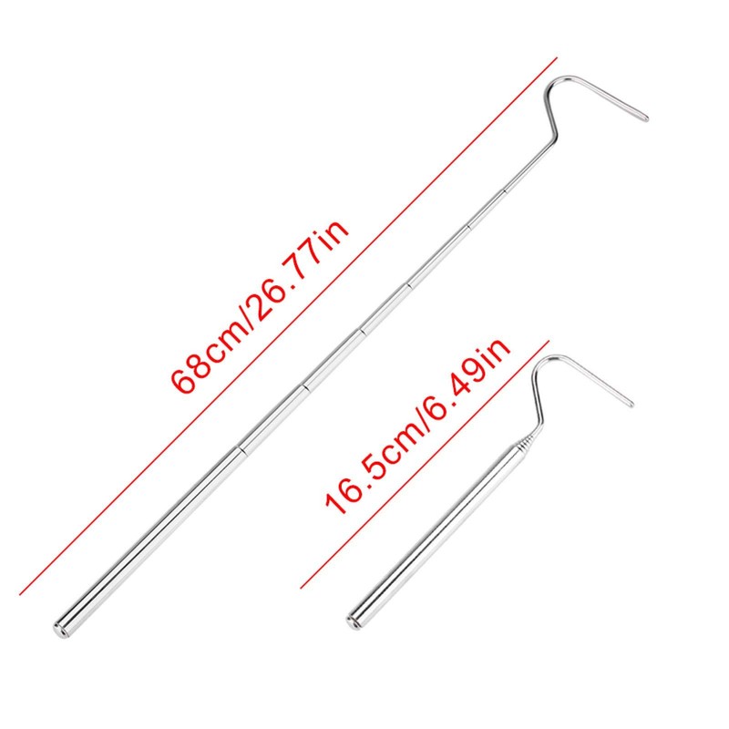 Collapsible Snake Hook Stainless Steel Extensible Snake Catcher Capture Hook