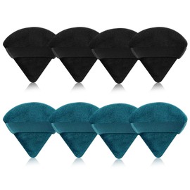 8 Pieces Triangle Powder Puff Face Soft Triangle Makeup Puff Velour Cosmetic Foundation Blender Sponge Beauty Makeup Tools