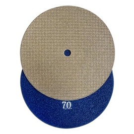 7" Electroplated Diamond Grinding/Polishing Pads for Concrete, Granite, Other Natural Stones and Pool Plaster, 70/80 Grit