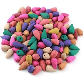 Blackflow Incense Cones, Incense Cones For Waterfall Burner, Scented Incense Cones, Meditation, Purification, Yoga, 10 Different Scents, Rose, Lavender, Vanilla, Patchouli, Sandalwood, Mixed, 50 Pack