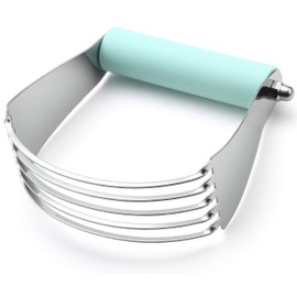 Spring Chef Large Mint Dough Blender - Stainless Steel Pastry Cutter Tool For Baking w/Thick Sharp Blades - Butter & Dough Cutter - Pastry Blender for Easy Mixing - Dishwasher Safe Kitchen Essentials