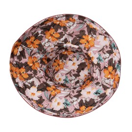 LJCZKA Women's Summer Beach Hats Wide Brim Cotton with Chin Strap Foldable UV Protection Bucket Cap, rose, Unit size