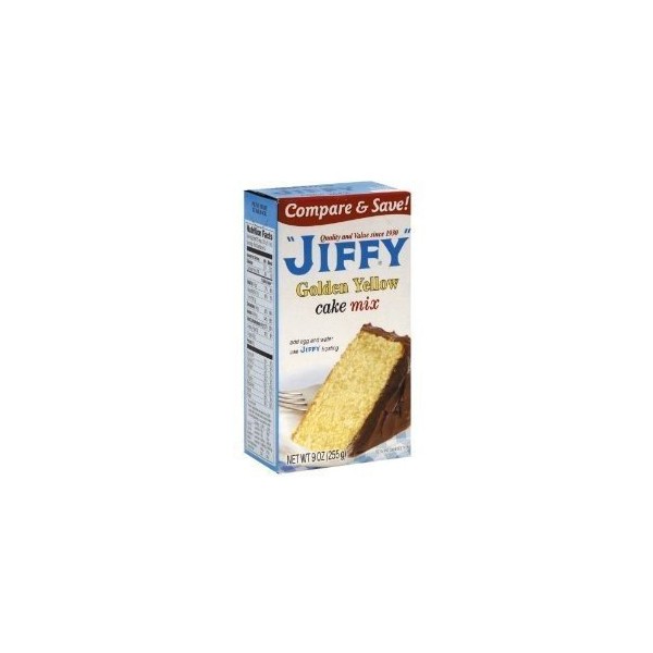 Jiffy, Cake Mix, Yellow, 9oz Box (Pack of 6)