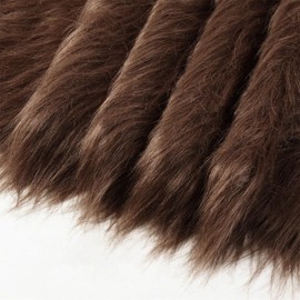 20 cm x 180 cm Fluffy Faux Fur Ribbon Fur Fabric, Furry Faux Fur Fabric Decorative Ribbon Decorative Ribbon Plush Fabric Plush Ribbon Trimming Ribbons for Sewing Clothing Christmas Decoration, Brown