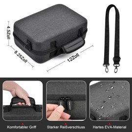 ANKHOH Wireless Microphone Case for JBL for Singing for Tonor for Shure for Bietrun for Alpowl Two Microphone System DIY Foam Fits Various Sizes Microphone (Box Only) (Black)
