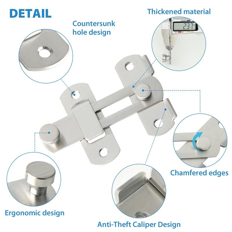 Alise 4 inch Flip Latch Gate Latches, Safety Door Lock