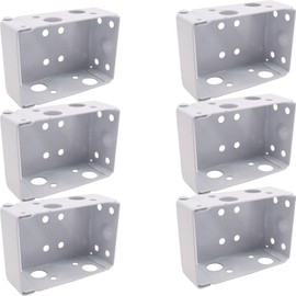 RONGYOUNG 6PCS 2Inch Blind Brackets Low Profile Box Mounting Bracket for Window Blinds, White