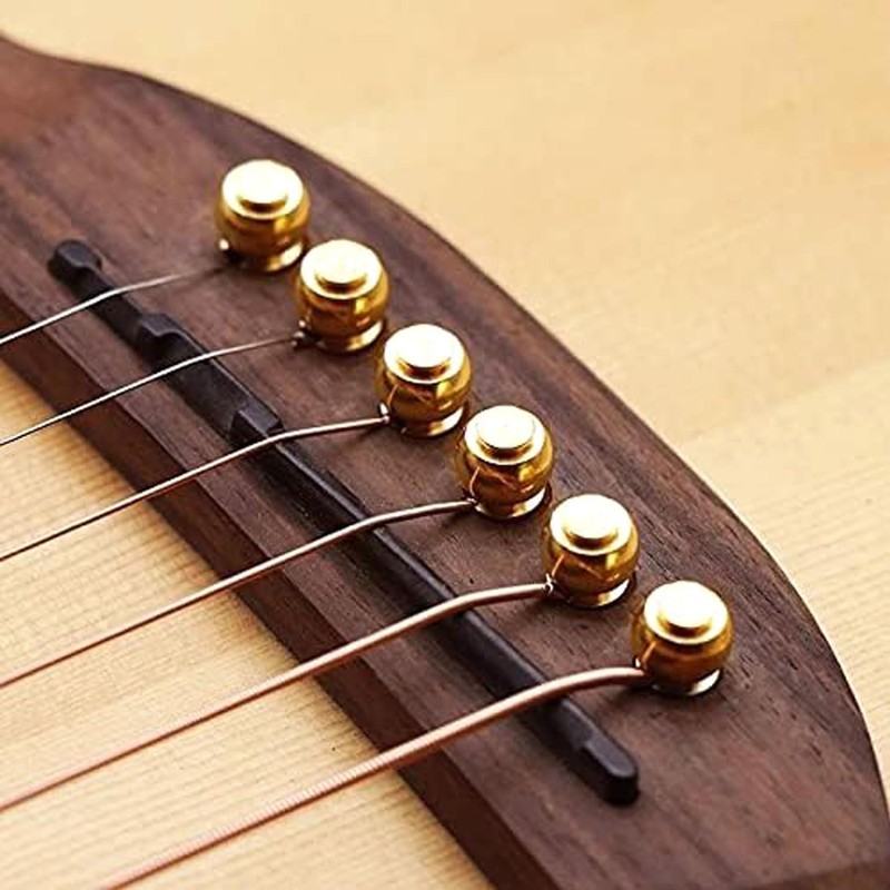 SaveSooo Brass 6-Piece Bridge Pin for Guitar Replacement, Acoustic Guitar,