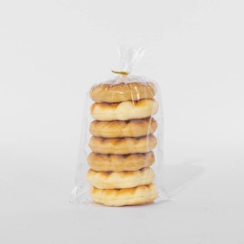 Lesibag 8 x 12 Inch Mirco Perforated Bread Bags, 100 Clear Plastic Bakery Bags With Free Twist Ties, Suitable for Mini Homemade Bread/Bun/Cookies