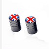 London Craftwork Pair Black Aluminium Valve Caps for Brompton Union