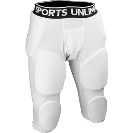 Sports Unlimited Omaha 7 Pad Integrated Adult Football Girdle for Men, Football Girdles with Pads