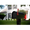 Gibraltar Mailboxes Ironside Large Capacity Galvanized Steel Black, Post-Mount Mailbox,