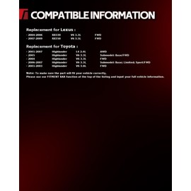 Torchbeam Front Struts Amortiguadores Delanteros Shocks Absorber Replacement for Lexus RX330 2004-2006 4331660L/4331660R