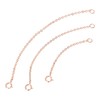 sourcing map 1 Set Chains Extenders 925 Sterling Silver 50mm/80mm/100mm