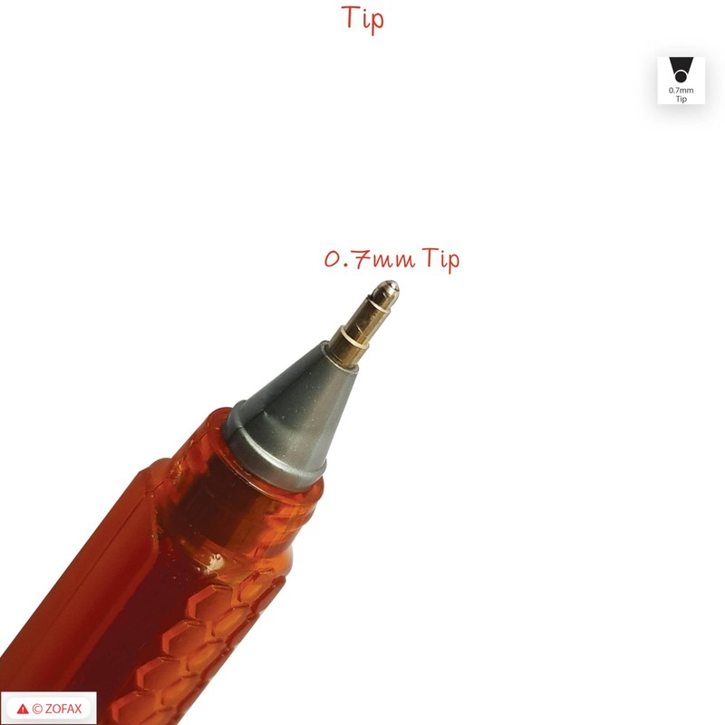 TRIJOI Ballpoint Pens, MULTICOLOUR, Fine Point (0.7mm), Pack of 10,