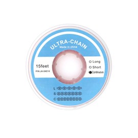 RUCYAI 15Feet Dental Orthodontic Elastic Rubber Power Chains Braces Bands Long/Closed/Short (Closed, Red)