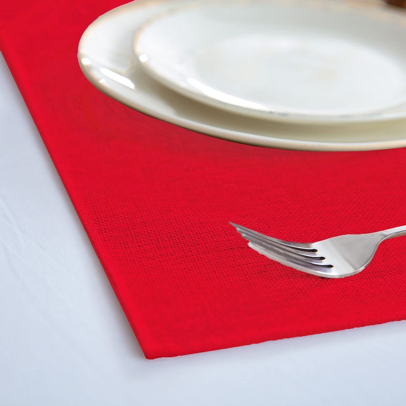 Rinpon Cloth Placemats Set of 8, Linen Type Fabric Placemats