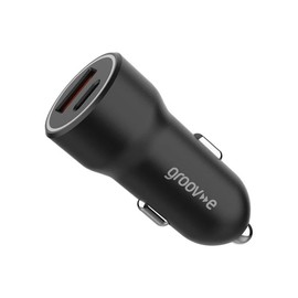 Groov-e Dual USB-C & USB-A Car Charger 20W - Black Brand