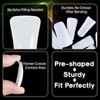 INENK iNenk White Duck Fan Flare Nail Tips, White Natural