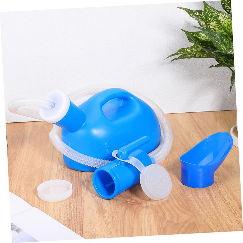 BIUDECO Portable Female Urinal Bottle with Integrated Handle and Threaded