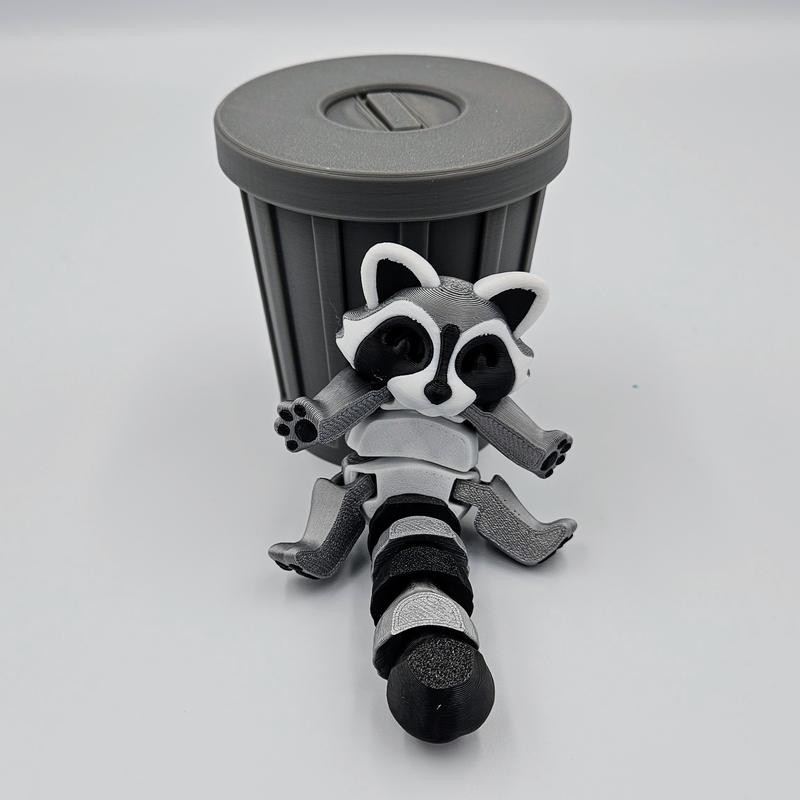 Trash Raccoon, Fox, Panda, Possum, Skunk - 3D Fidget -