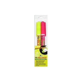 Yasutomo Y&C Hi-Glider Gel Stick Highlighter Set Yellow/Pink