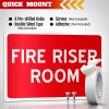 Anley Fire Riser Room Sign Aluminum 7"x10" Fire Pump Safety