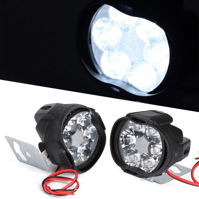 Headlights/Headlights,2Pcs 6 Led Spot Fog Light Motorcycle Headlight Universal Waterproof