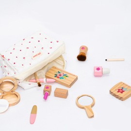 Sharplace Pretend Makeup Kits Makeup Set Toy, Wooden Makeup Toys, Kids Pretend Play Makeup Set for Princess Dress up Present Gift Girls