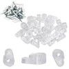 suiwotin 25pcs Glass Retainer Clips, Plastic Mirror Holder Clips, Clear