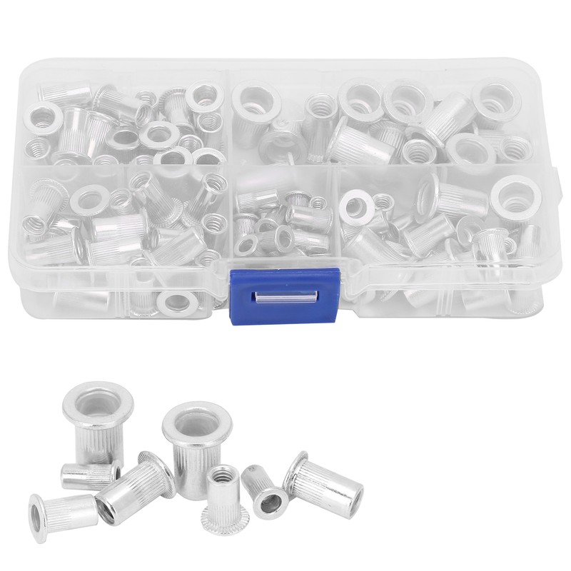 100pcs / box Aluminum Rivet Nut Threaded Rivet Insert Nut