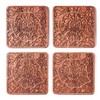 Moscow Map Coaster, Set of 4, Sapele Wooden Coaster with