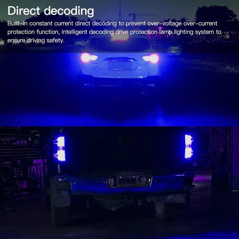 4-Pack Blue 3157 Bright Light Bulbs Car Auto Signal Turn