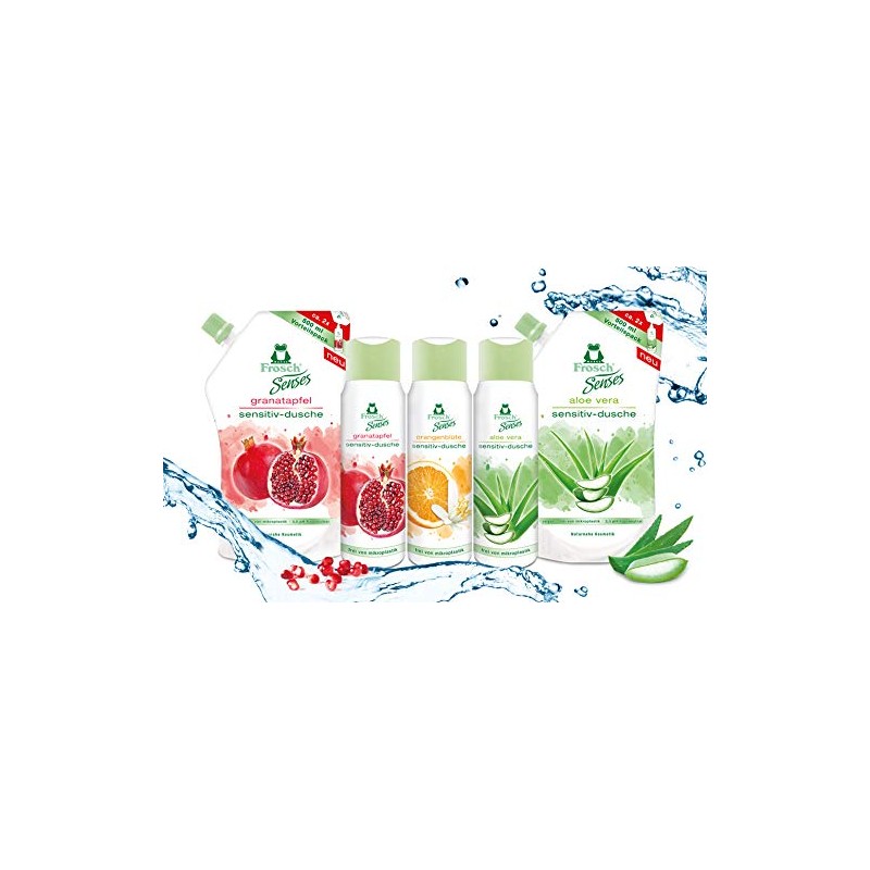 Frosch Senses Aloe Vera Sensitive Shower, Shower Gel Suitable for