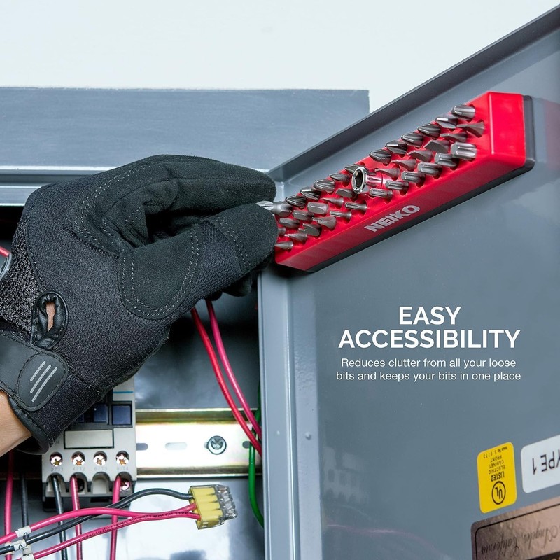 NEIKO 02449A Hex Bit Holder Rack with Strong Magnetic Base,