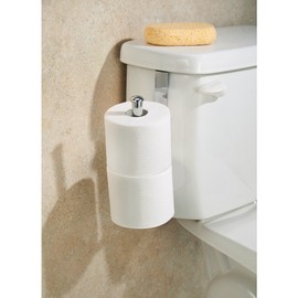 iDesign Classico Portarotoli da Serbatoio, Metallo, Argento, 19.75x16.5x61.75 cm