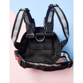 icicecream Dog Backpack Harness with Leash Backpack for Dogs Adjustable Dog Pack Reflective Strips Night Safe Outdoor Travel Hiking Walking Harness Backpack for Small Medium Dogs