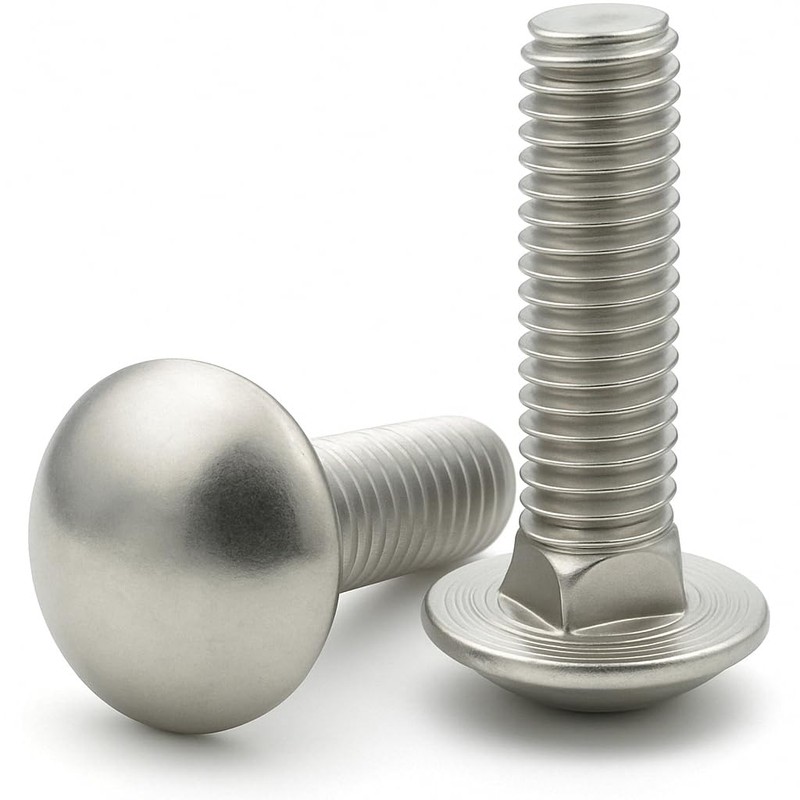IMScrews 3/8"-16 x 2-1/4" Carriage Bolts, Round Head & Square