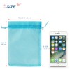 Sheer Organza Bags 5x7 Inch,100PCS Turquoise Wedding Favor Drawstring Bags