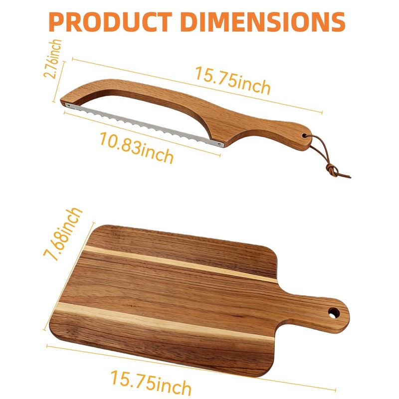 Premium Bread Knife & Cutting Board Set for Sourdough –