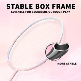 KUMPOO Badminton Racket Professional, Carbon Fiber 4U Badminton Pink Racket Set with Grip and Cover, Pro Badminton Racquet Lightweight for Beginners Outdoor Games, DS-202 Pink