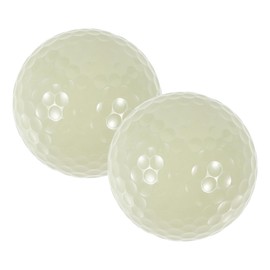 KICHOUSE 2pcs Luminous Golf Ball Bright Golf Balls Glow in Dark Golfball Glow in The Dark Golfballs Beige Synthetic Rubber