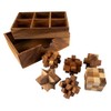 Wooden Cube Brain Teasers Game 6 in 1 (6 Cube