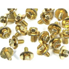 Retro-Motive Body Bolts- M6-1.0mm x 16mm- 10mm Hex- 18.5mm Washer- Fits Toyota- Qty.50- #1903-50